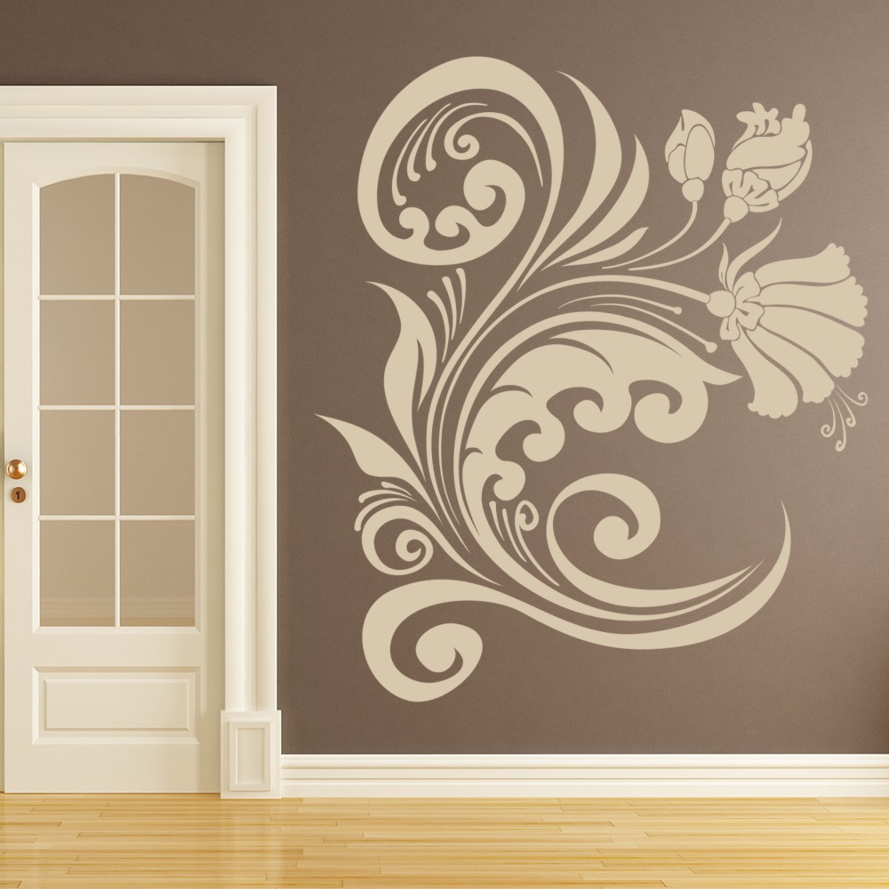 Floral Corner Flowers Trees Wall Sticker