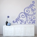 Floral Damask Corner Wall Sticker