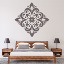 Floral Diamond Headboard Wall Sticker