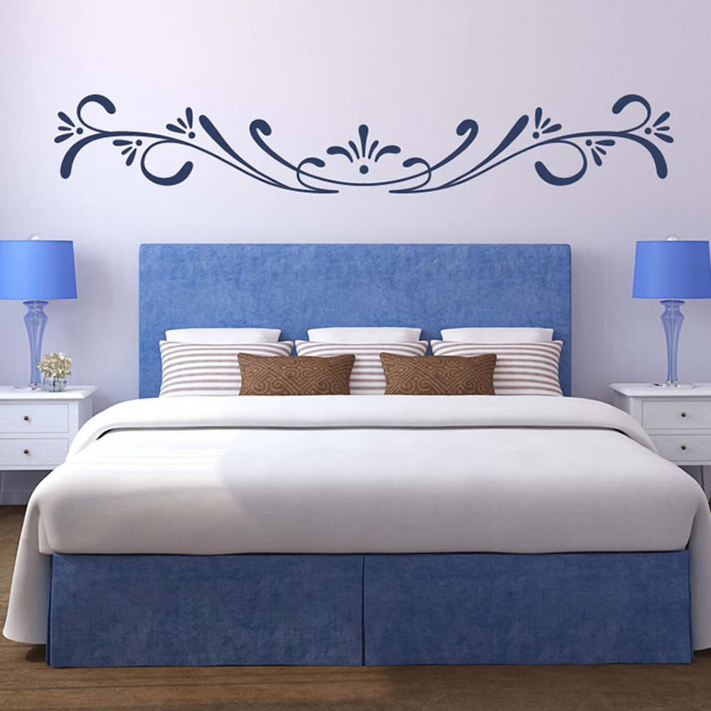 Floral Edge Border Headboard Wall Sticker