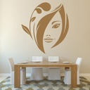 Floral Face Beauty Salon Wall Sticker