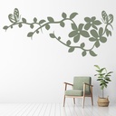 Flower Branch Butterfly Wall Sticker