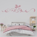 Flower Bud Vine Headboard Wall Sticker