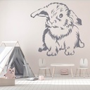 Fluffy Bunny Rabbit Cute Animals Wall Sticker