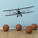 Flying Biplane Airplane Aircraft Wall Sticker