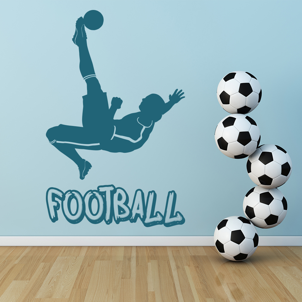 Football Logo Sports Player Wall Sticker