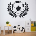Football Wreath Football Badge Wall Sticker