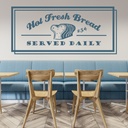 Fresh Bread Sign Cafe Bakers Wall Sticker