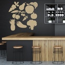 Fruit Vegetables Kitchen Wall Sticker Set