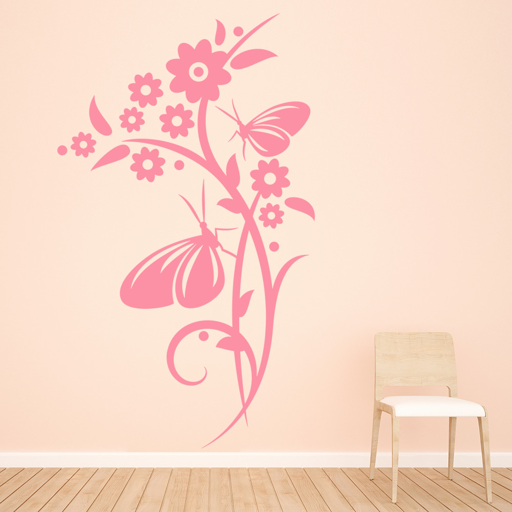 Garden Butterfly Floral Butterflies Wall Sticker