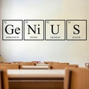 Genius Periodic Table Science Classroom Wall Sticker