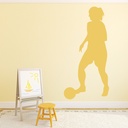 Girl Playing Football Women's Football Wall Sticker