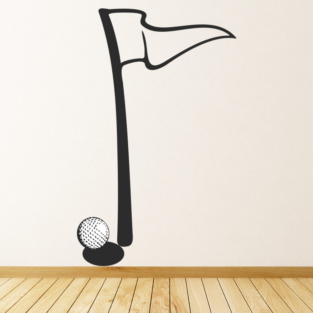 Golf Flag Golf Ball Wall Sticker