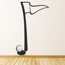 Golf Flag Golf Ball Wall Sticker