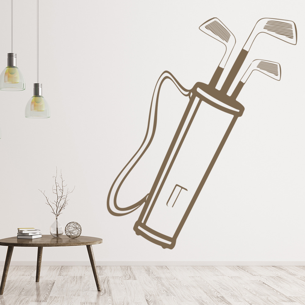 Golfer Bag Golf Clubs Wall Sticker