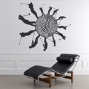 Golfer Swing Golf Ball Wall Sticker