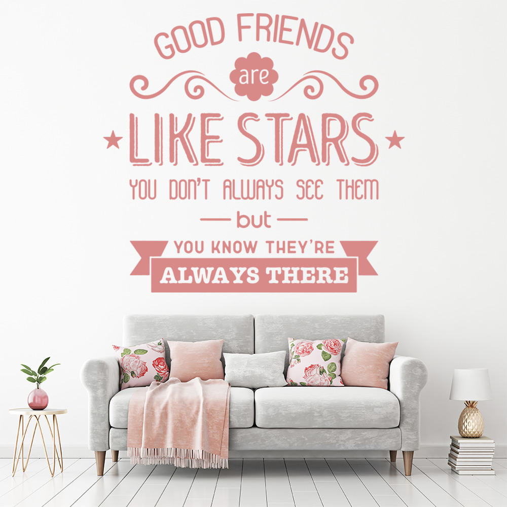 Good Friends Are Like Stars Quote Wall Sticker