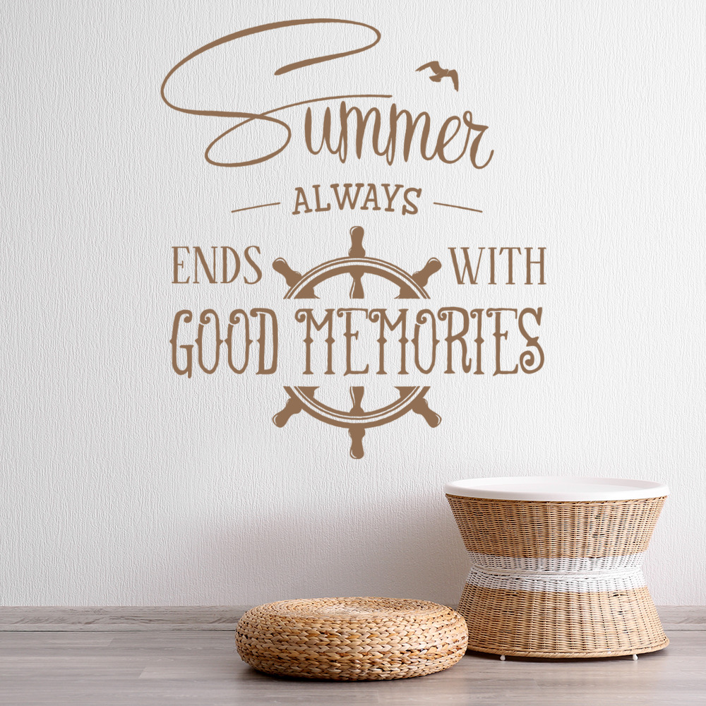 Good Memories Summer Quote Wall Sticker