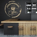 Good Morning Coffee Quote Wall Sticker