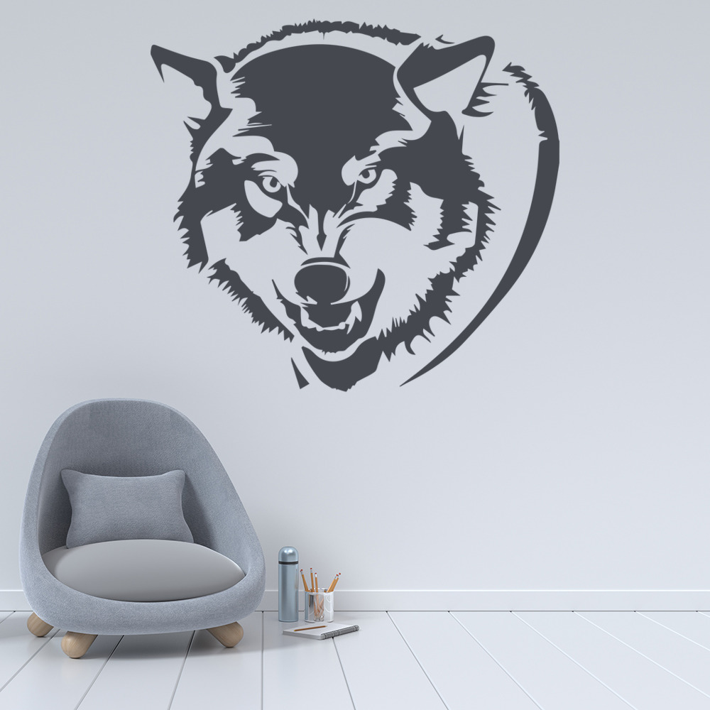 Growling Wolf Wild Animals Wall Sticker