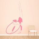 Gymnast & Hoop Gymnastics Dancing Wall Sticker