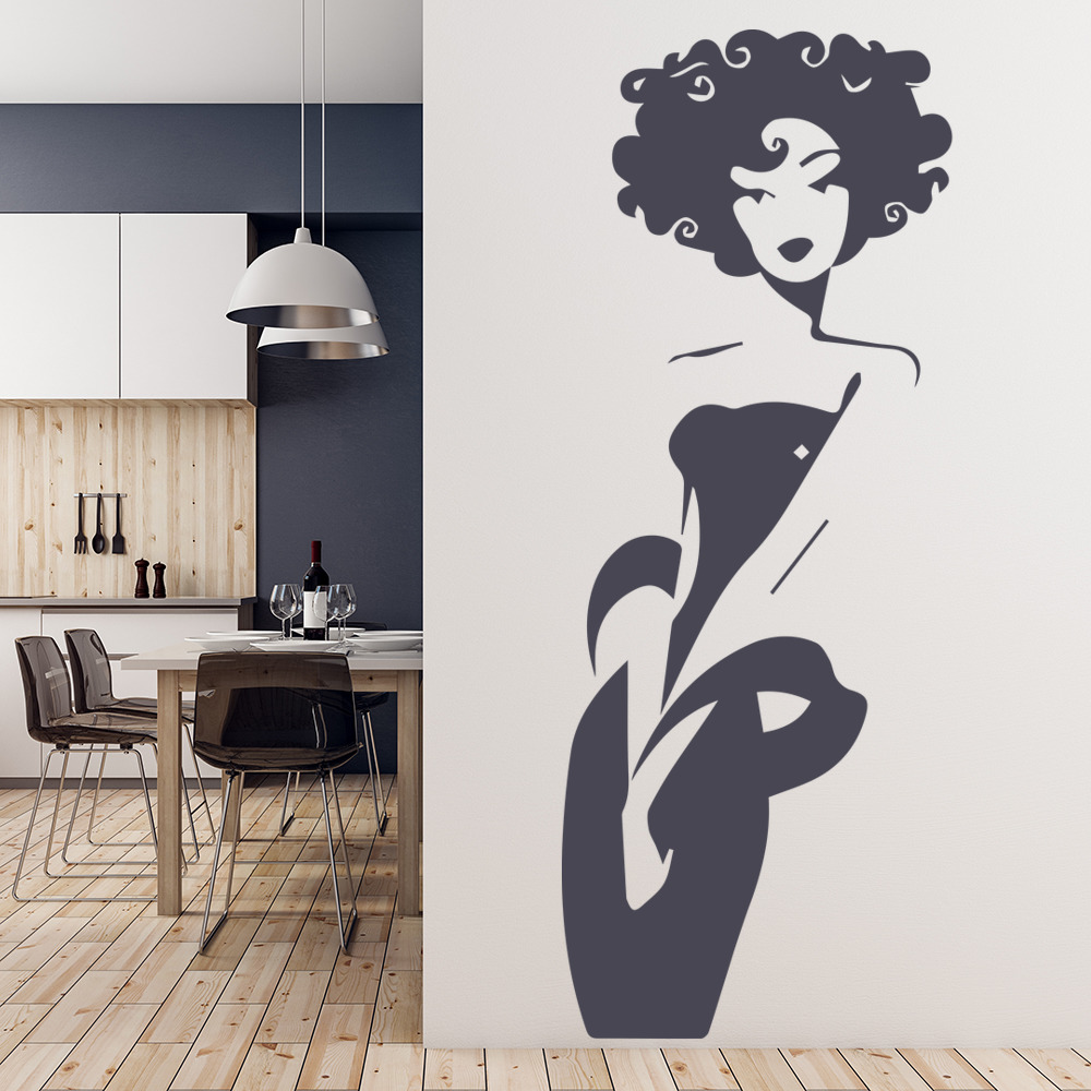 Hair Salon Girls Fashion Wall Sticker
