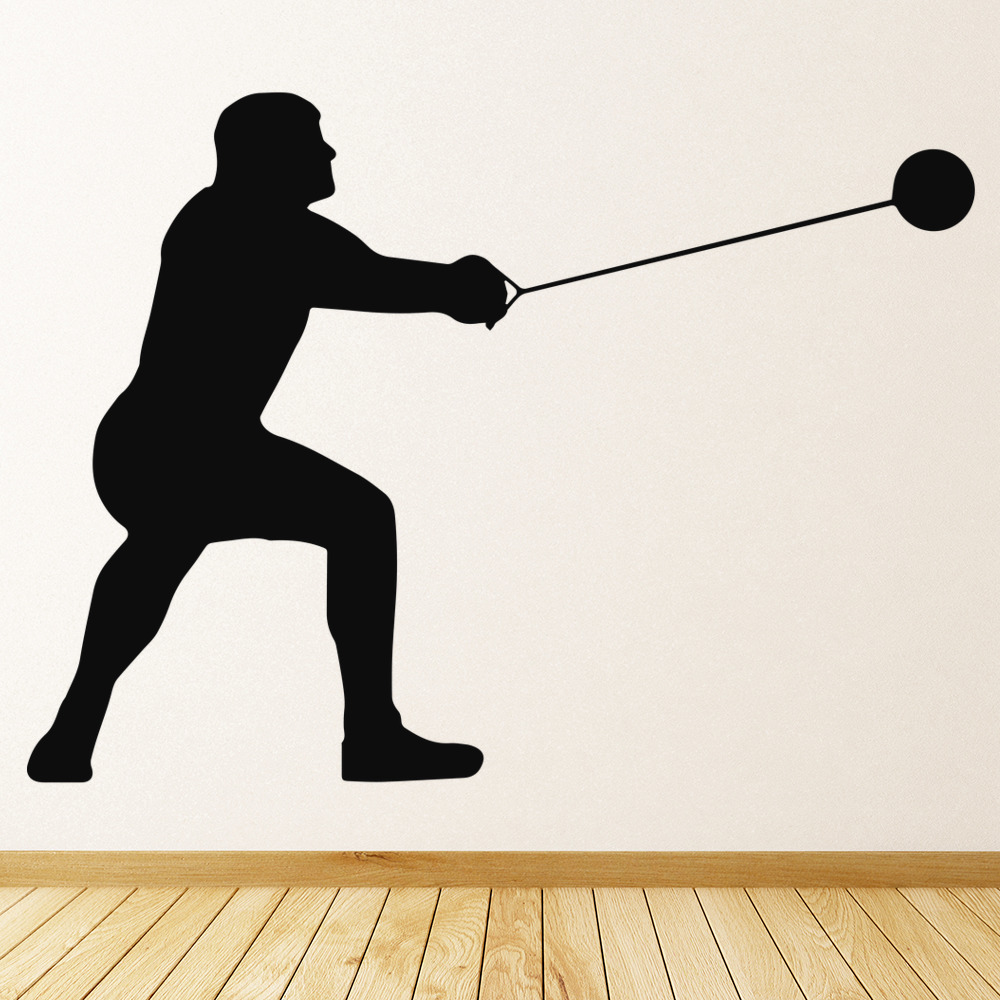 Hammer Throw Athletics Sports Wall Sticker - Mod6