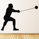Hammer Throw Athletics Sports Wall Sticker - Mod6