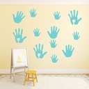 Hand Print School Nursery Wall Sticker Set