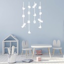 Hanging Ladybird Flowers Nursery Wall Sticker