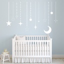 Hanging Stars Moon Wall Sticker
