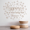 Happiness Bathroom Quote Wall Sticker - Mod8