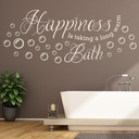 Happiness Bathroom Quote Wall Sticker - Mod7