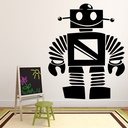 Happy Robot Aliens Space Wall Sticker