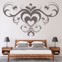 Heart Shaped Headboard Design Wall Sticker