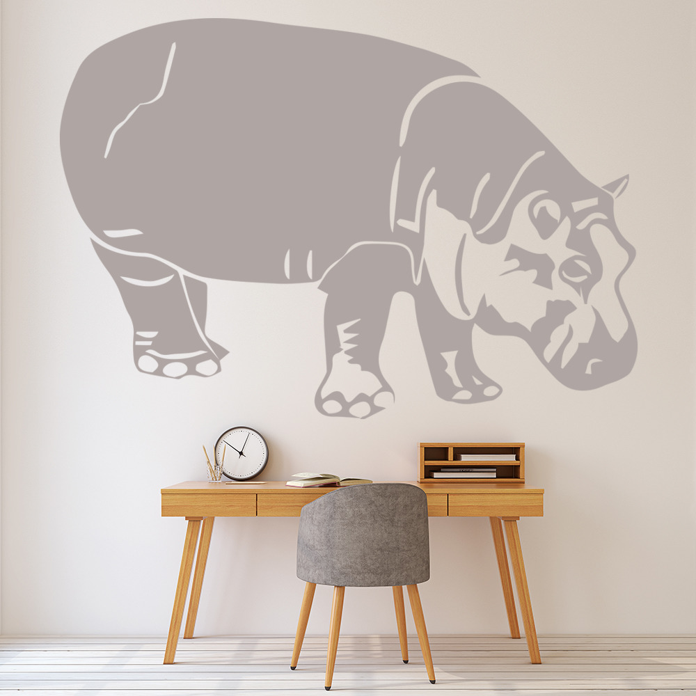 Hippo Safari Animals Wall Sticker