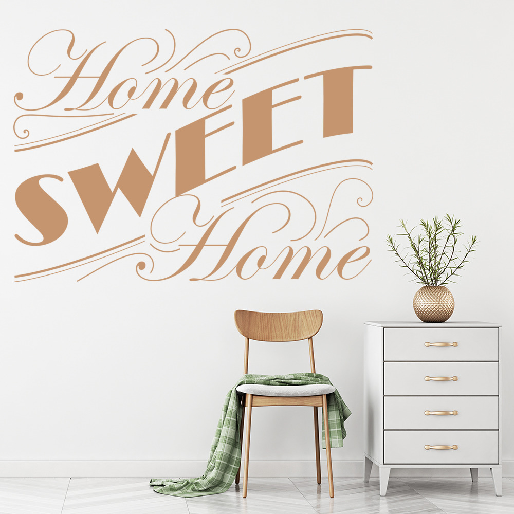 Home Sweet Home Family Quote Wall Sticker - Mod9