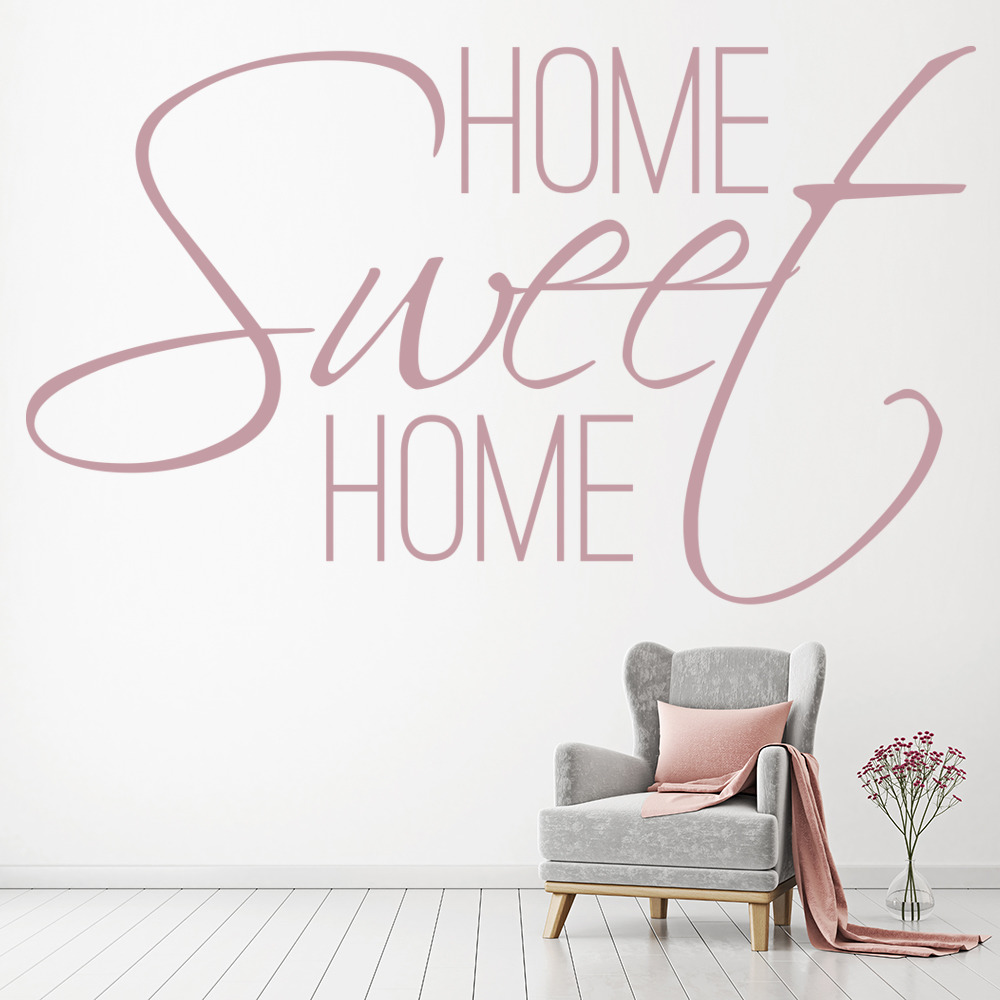 Home Sweet Home Family Quote Wall Sticker - Mod8