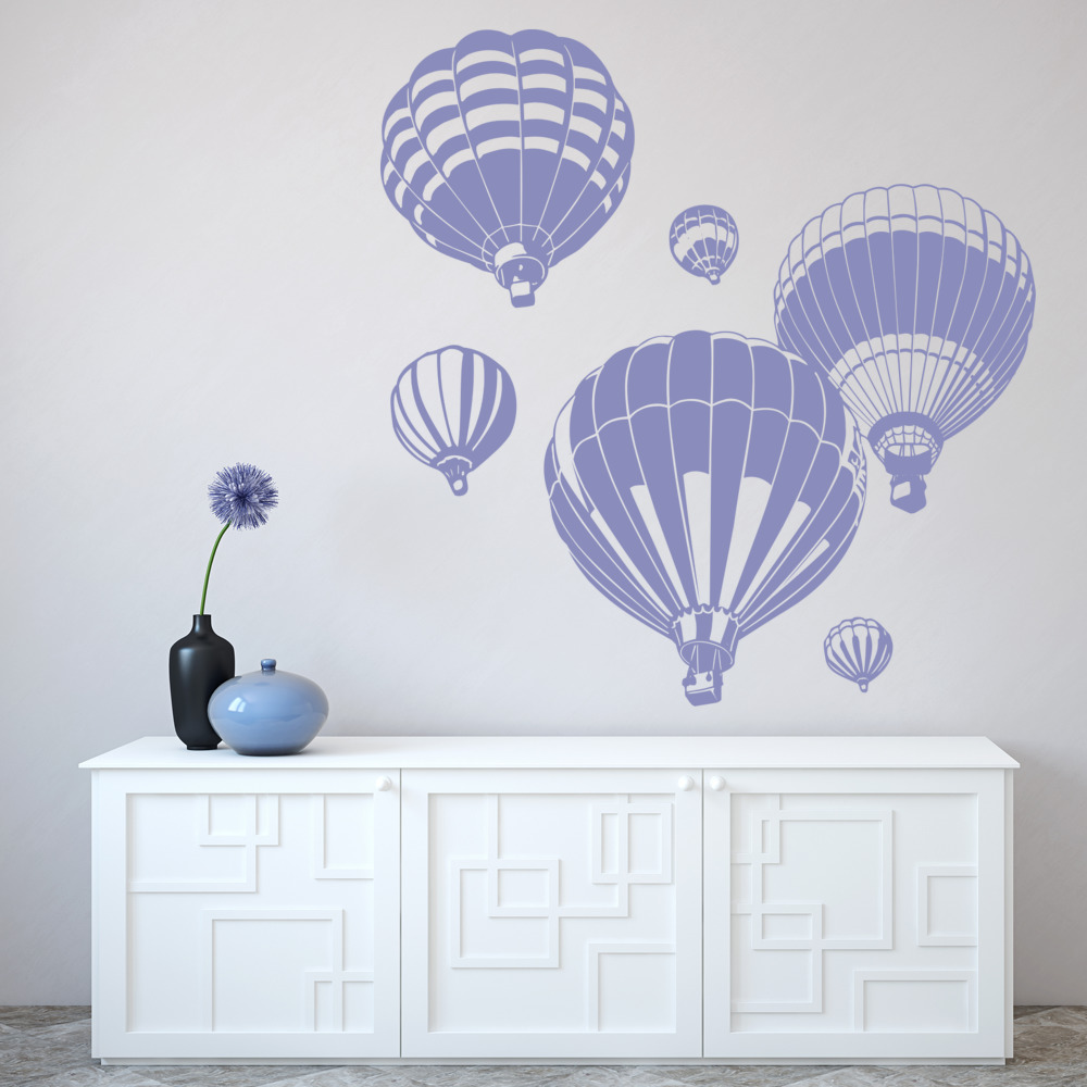 Hot Air Balloon Transport Wall Sticker