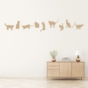 House Cats Pet Animals Wall Sticker Set
