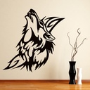Howling Wolf Tribal Wall Sticker