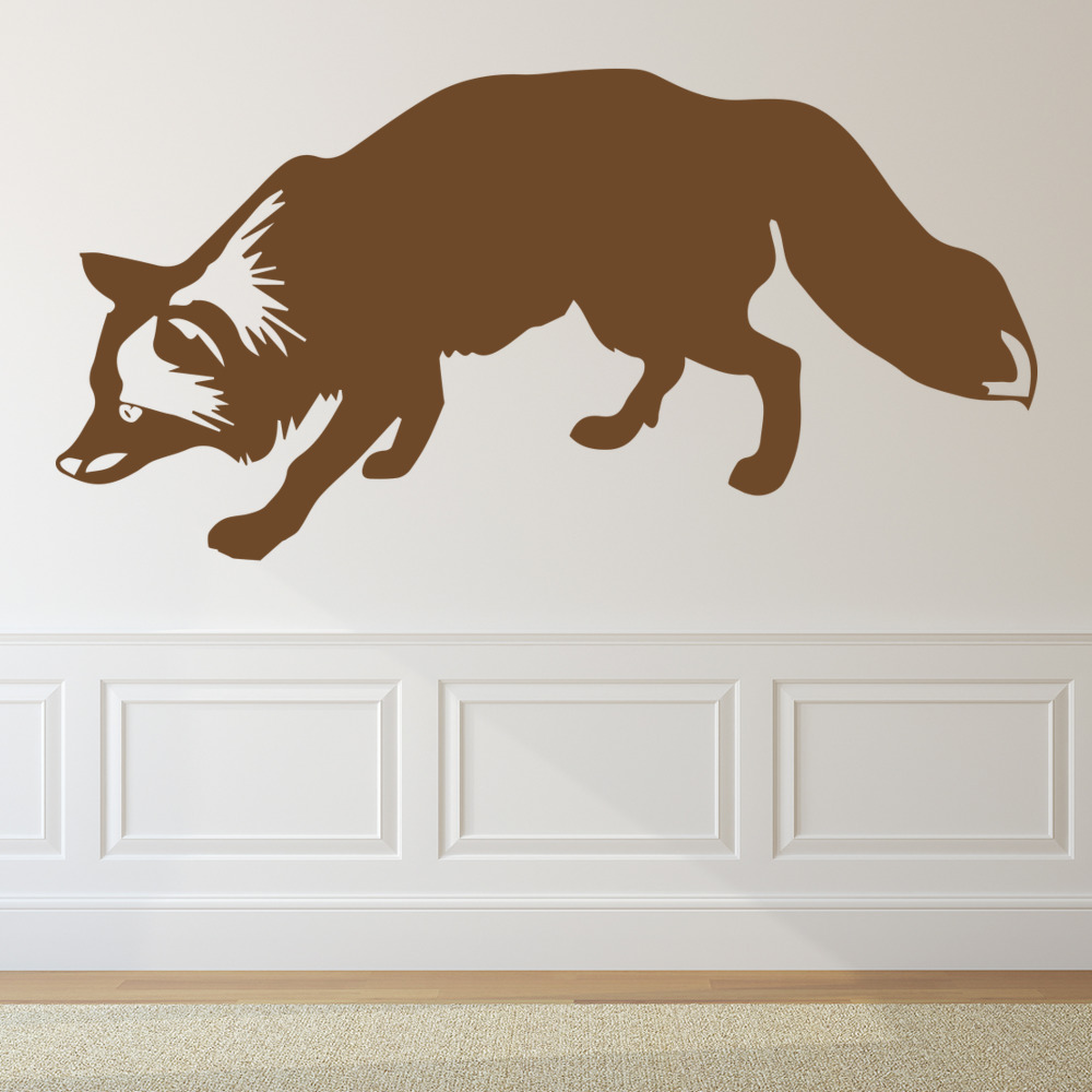 Hunting Fox Woodland Animals Wall Sticker