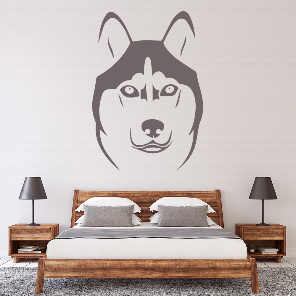 Husky Portrait Dog Wall Sticker