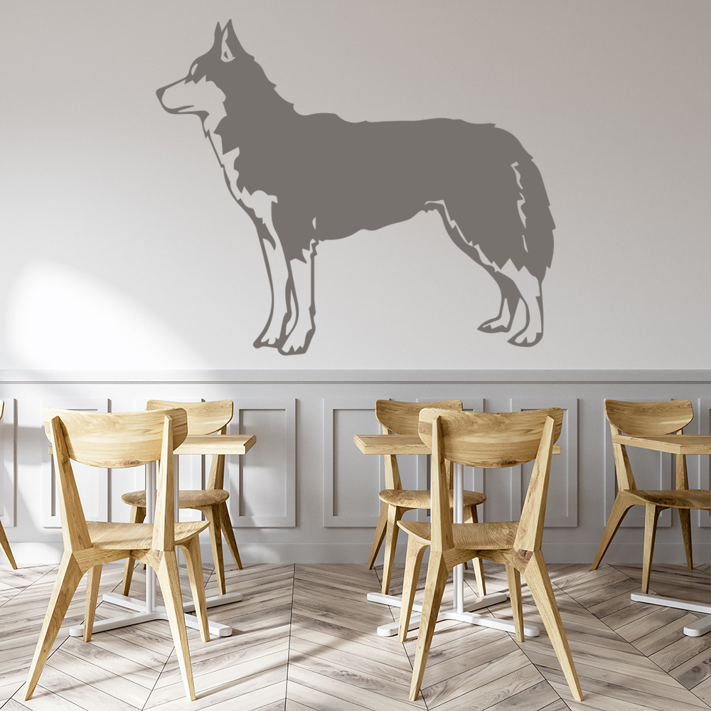 Husky Portrait Wall Sticker Dog Wall Art