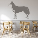 Husky Portrait Wall Sticker Dog Wall Art