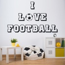 I Love Football Sports Quote Wall Sticker