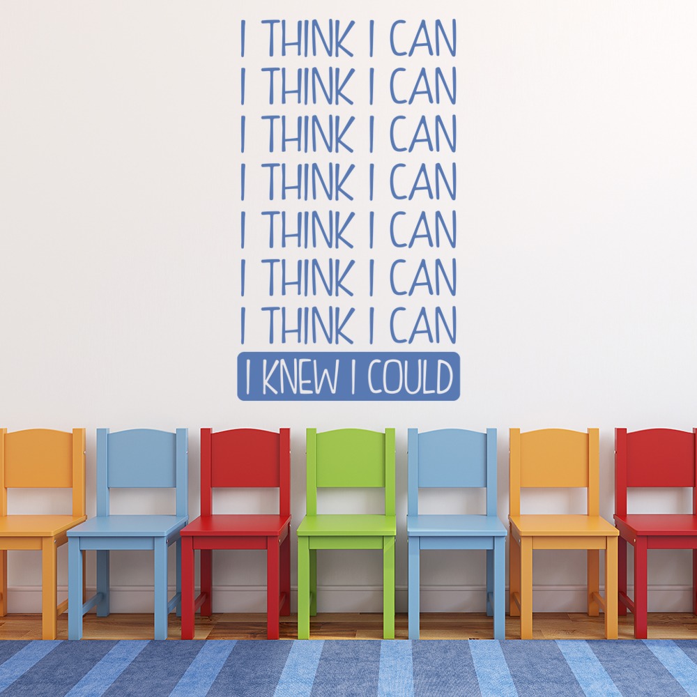 I Think I Can Children's Quote Wall Sticker