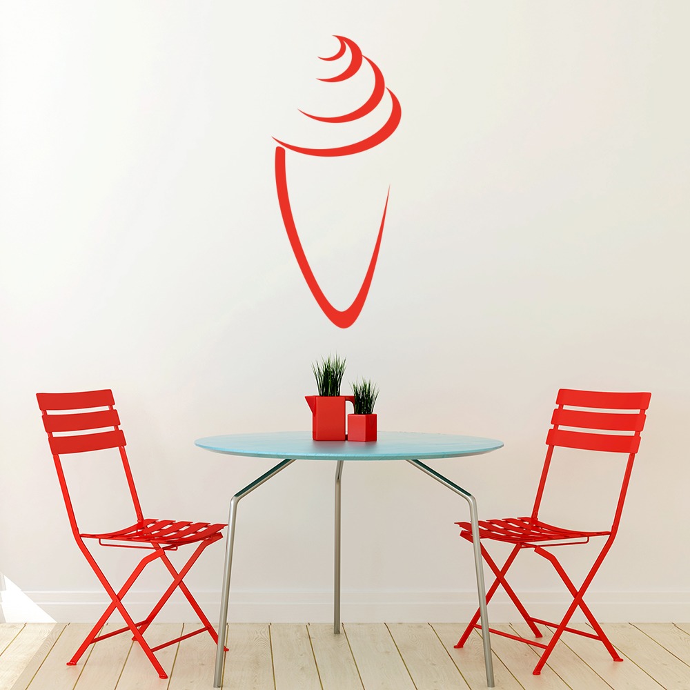Ice Cream Cone Kitchen Cafe Wall Sticker