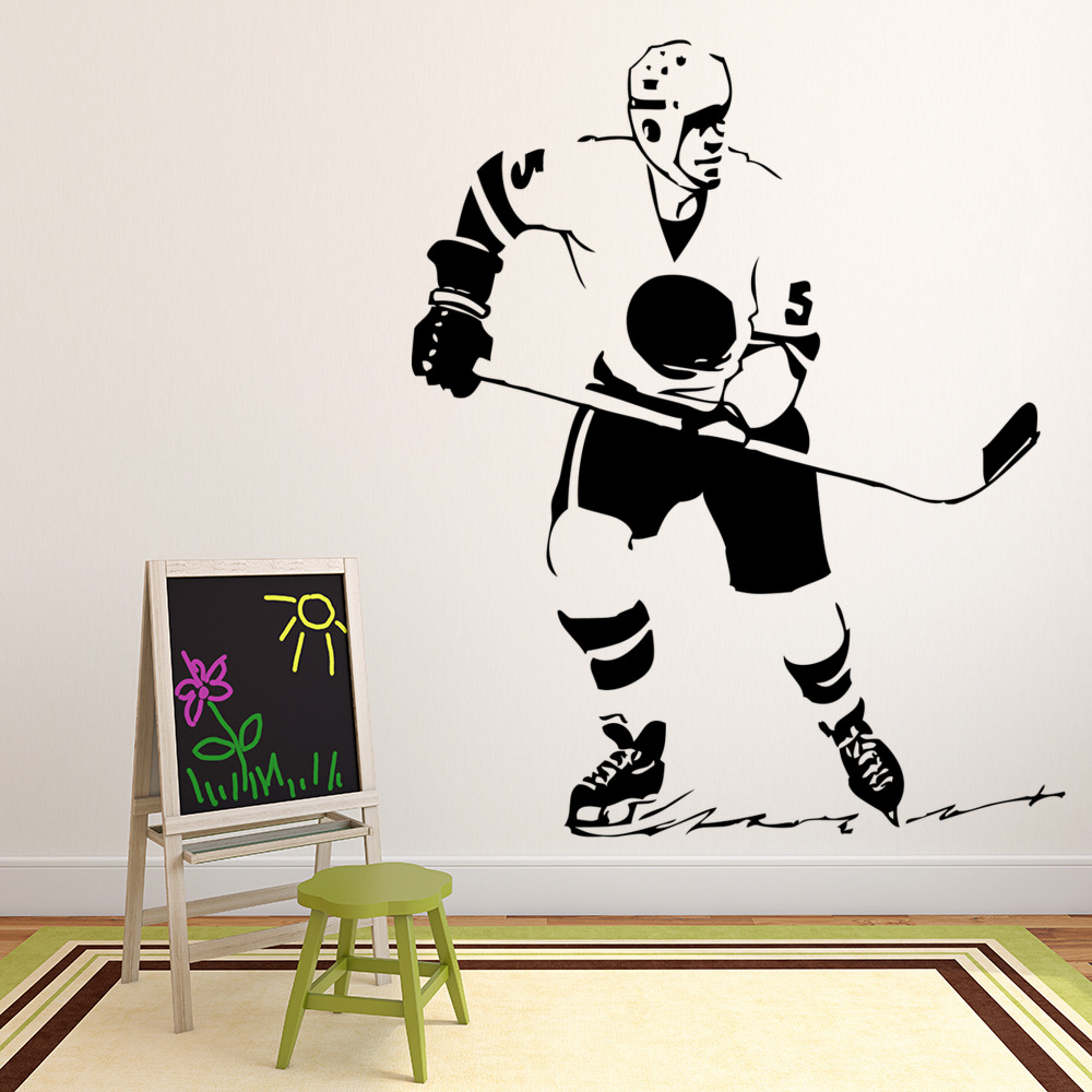 Ice Hockey Player Wall Sticker - Mod4