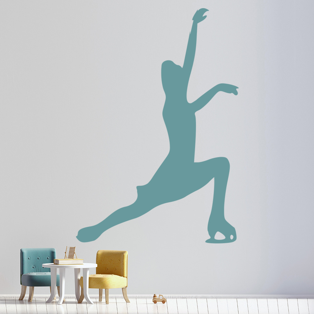 Ice Skate Pose Ice Skating Wall Sticker